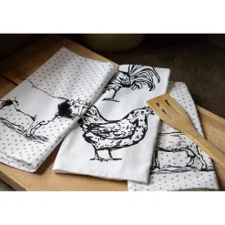Kirklands Home Kitchen Accessories|Portrait Farm Animals Kitchen Towels, Set of 3