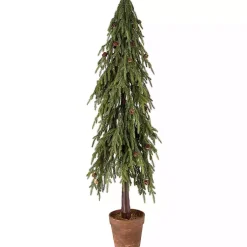 New Potted Soft Touch Norfolk Pine Tree, 48 in. Christmas Arrangements & Garland