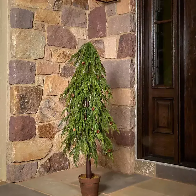 New Potted Soft Touch Norfolk Pine Tree, 48 in. Christmas Arrangements & Garland