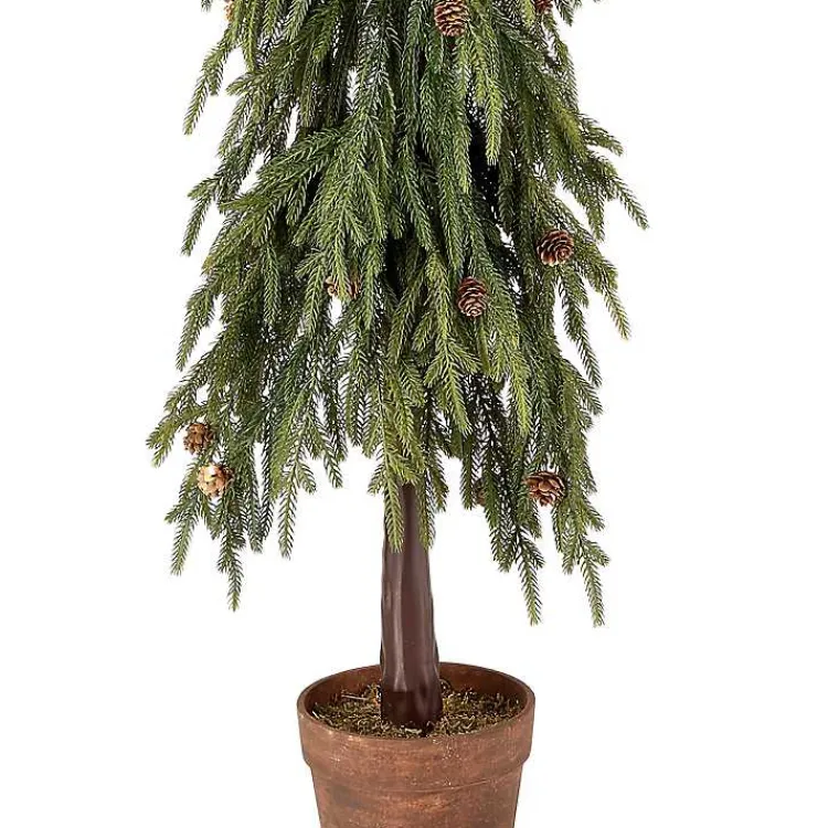 New Potted Soft Touch Norfolk Pine Tree, 48 in. Christmas Arrangements & Garland