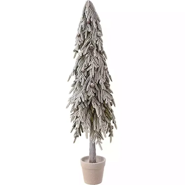 New Potted Soft Touch Snowy Norfolk Pine Tree, 48 in. Christmas Arrangements & Garland
