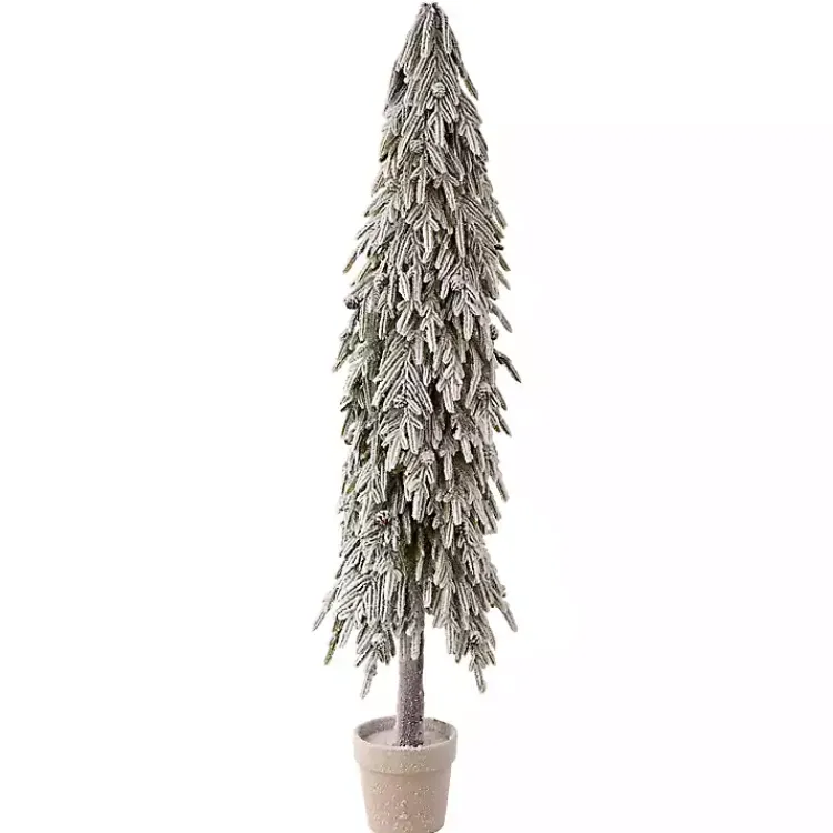 Hot Potted Soft Touch Snowy Norfolk Pine Tree, 60 in. Christmas Arrangements & Garland