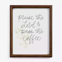 Kirklands Home Wall Quotes & Signs|Praise the Lord Framed Wall Plaque White