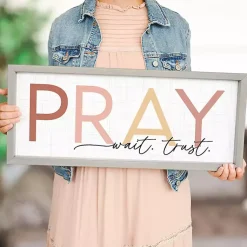 Kirklands Home Wall Quotes & Signs|Pray Wait Trust Wall Plaque