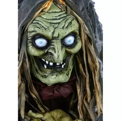 Sale Pre-Lit Animated Shrouded Witch Outdoor Decoration Halloween