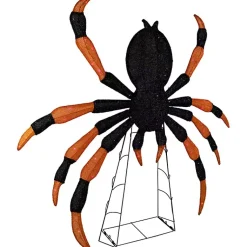 Best Pre-Lit Black and Orange Outdoor Spider Decoration Halloween
