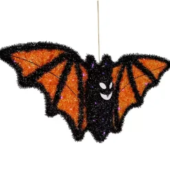 Best Pre-Lit Black and Orange Outdoor Bat Decoration Halloween