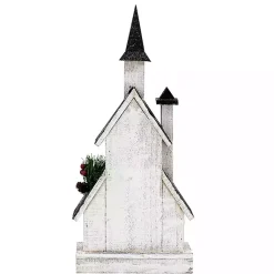 Best Pre-Lit Black and White Steepled Church Statue Christmas Decorations