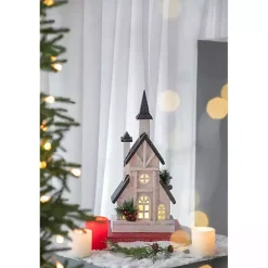 Best Pre-Lit Black and White Steepled Church Statue Christmas Decorations