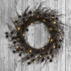 Hot Pre-Lit Deadwood Wreath Halloween