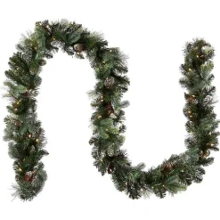 Hot Pre-Lit Carolina Pine Christmas Garland, 9 ft. Christmas Arrangements & Garland