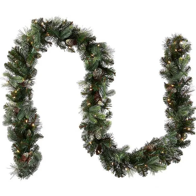 Hot Pre-Lit Carolina Pine Christmas Garland, 9 ft. Christmas Arrangements & Garland