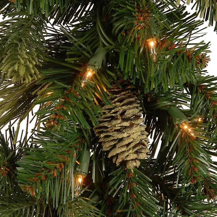 Hot Pre-Lit Carolina Pine Christmas Garland, 9 ft. Christmas Arrangements & Garland