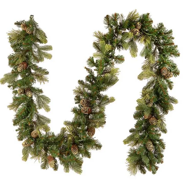 Hot Pre-Lit Carolina Pine Christmas Garland, 9 ft. Christmas Arrangements & Garland