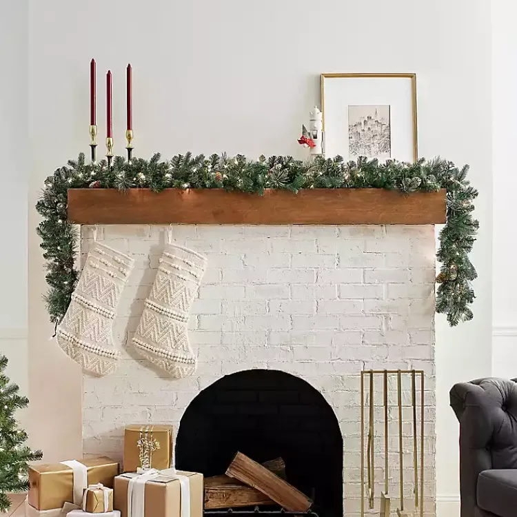 Hot Pre-Lit Carolina Pine Christmas Garland, 9 ft. Christmas Arrangements & Garland