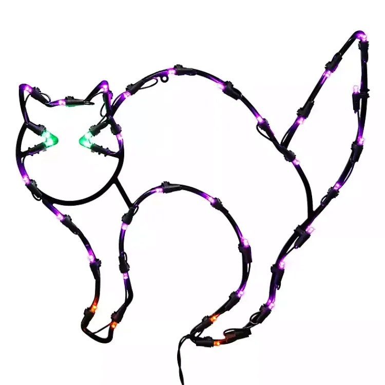 Outlet Pre-Lit Cat Window Decoration Halloween