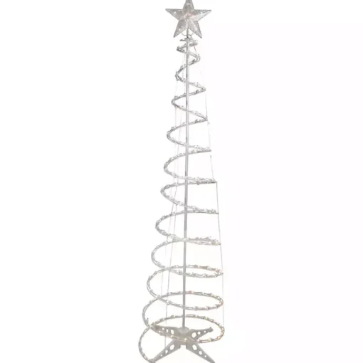 Pre-Lit Clear Spiral Tree, 6 ft. Outdoor Christmas Decorations