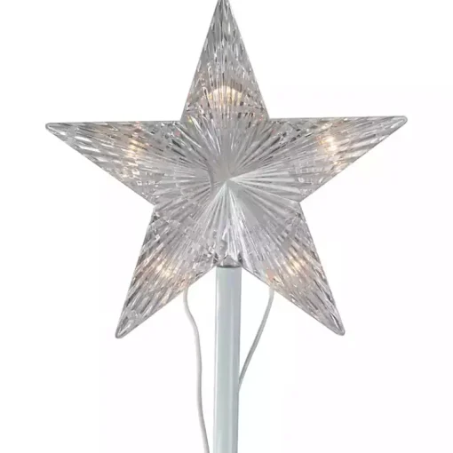 Clearance Pre-Lit Clear White Spiral Tree, 4 ft. Outdoor Christmas Decorations