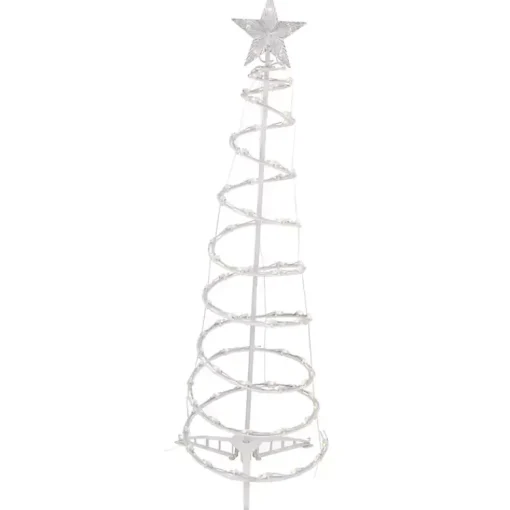 Clearance Pre-Lit Clear White Spiral Tree, 4 ft. Outdoor Christmas Decorations