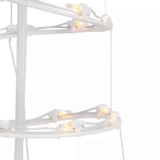 Clearance Pre-Lit Clear White Spiral Tree, 4 ft. Outdoor Christmas Decorations