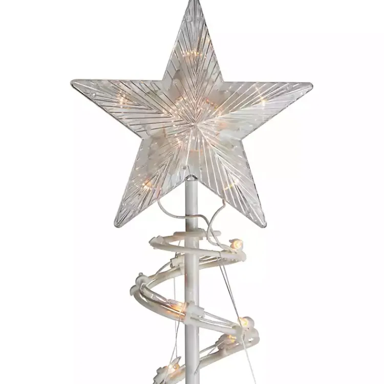 Best Pre-Lit Clear Spiral Trees, Set of 2 Outdoor Christmas Decorations