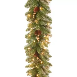 Best Pre-Lit Glittery Gold Pine Garland, 9 ft. Christmas Arrangements & Garland