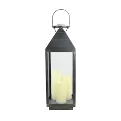 Clearance Pre-Lit Gold Brushed Candle Lantern Lanterns
