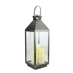 Clearance Pre-Lit Gold Brushed Candle Lantern Lanterns
