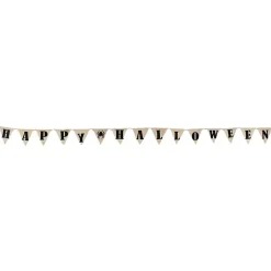 New Pre-Lit Happy Halloween Burlap Banner Halloween