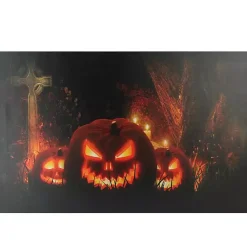 Best Pre-Lit Jack O' Lantern Cemetery Canvas Art Print Halloween