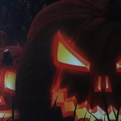 Best Pre-Lit Jack O' Lantern Cemetery Canvas Art Print Halloween