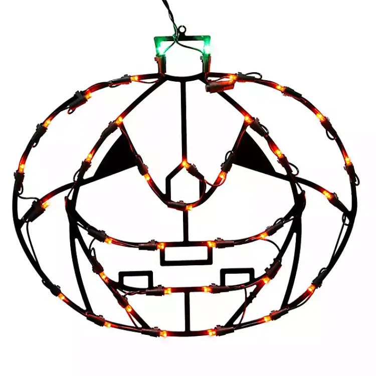 Online Pre-Lit Jack O' Lantern Window Decoration Halloween