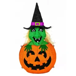 Clearance Pre-lit Jack O Lantern Witch Outdoor Decoration Halloween