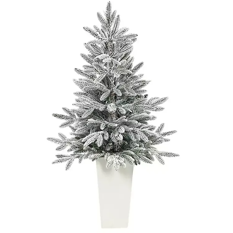 Discount Pre-Lit Manchester Spruce in White Planter, 44 in. Christmas Trees