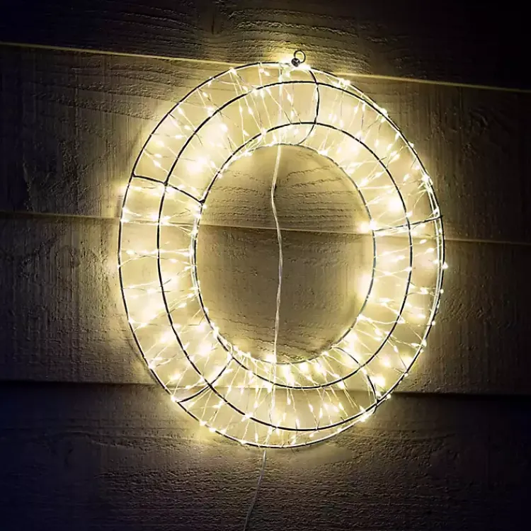 Online Pre-Lit Metallic Christmas Wreath Christmas Wreaths