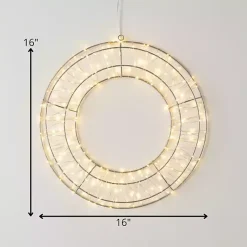Online Pre-Lit Metallic Christmas Wreath Christmas Wreaths