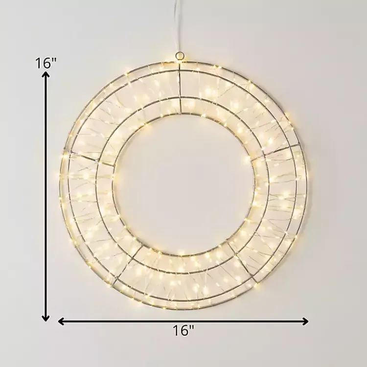 Online Pre-Lit Metallic Christmas Wreath Christmas Wreaths