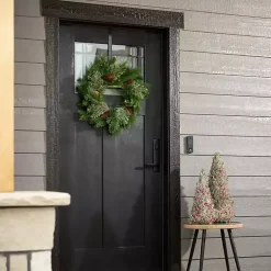 Discount Pre-Lit Mixed Pine and Pinecone Christmas Wreath Christmas Wreaths