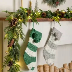 Clearance Pre-Lit Norfolk Pine and Blue Berry Garland Arrangements & Greenery