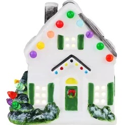 Pre-Lit Nostalgic Christmas Village House Christmas Decorations
