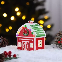 Online Pre-Lit Nostalgic Christmas Barn Christmas Decorations