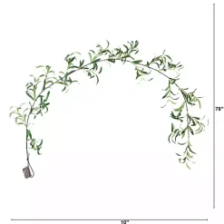 Discount Pre-Lit Olive Branch Battery Operated Garland Arrangements & Greenery