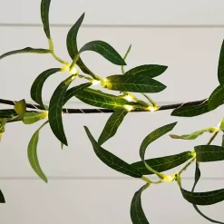 Discount Pre-Lit Olive Branch Battery Operated Garland Arrangements & Greenery