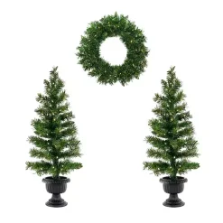 Hot Pre-Lit 3-pc. Christmas ery Set Christmas Arrangements & Garland