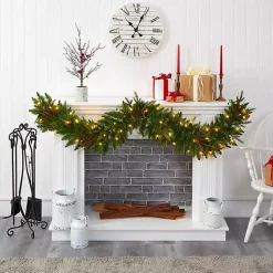 Online Pre-Lit Pine and Berry Garland Christmas Arrangements & Garland