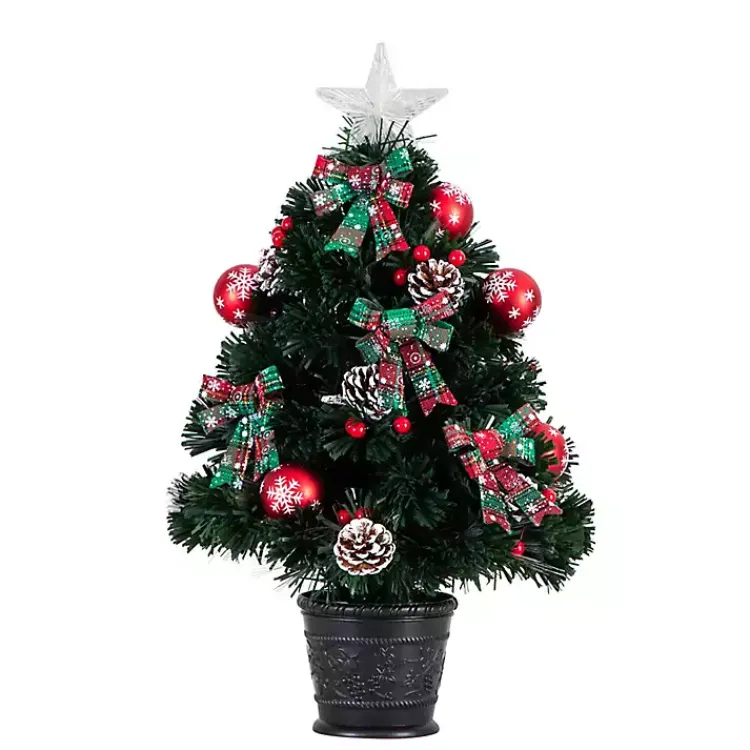 Best Pre-Lit Plaid Bow Christmas Tree Arrangement Christmas Arrangements & Garland