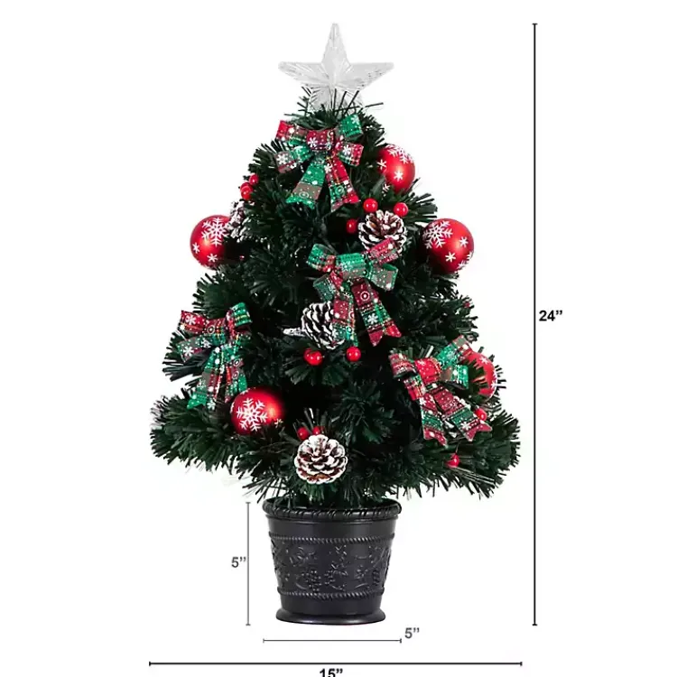 Best Pre-Lit Plaid Bow Christmas Tree Arrangement Christmas Arrangements & Garland
