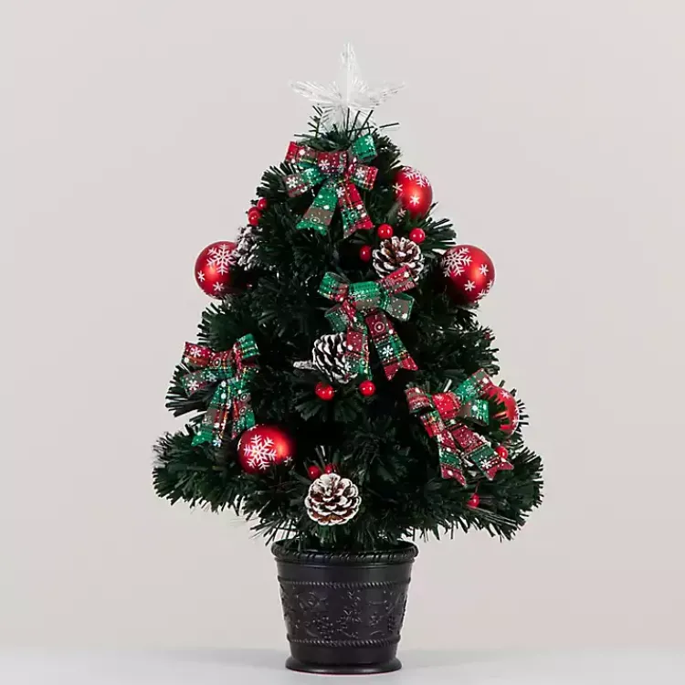 Best Pre-Lit Plaid Bow Christmas Tree Arrangement Christmas Arrangements & Garland