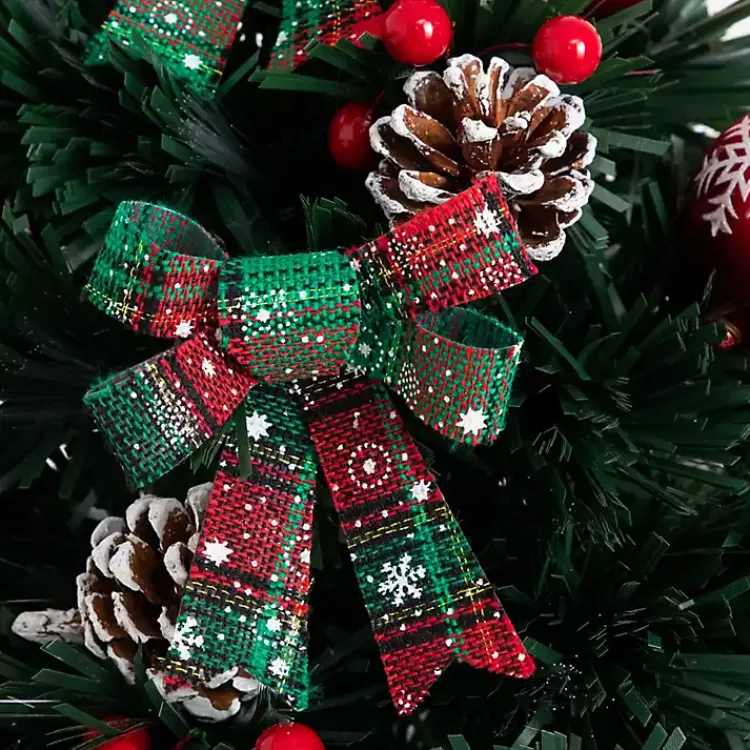 Best Pre-Lit Plaid Bow Christmas Tree Arrangement Christmas Arrangements & Garland