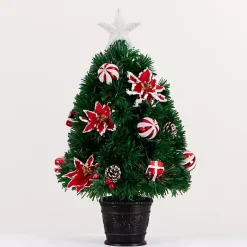 New Pre-Lit Poinsettia Christmas Tree Arrangement Christmas Arrangements & Garland